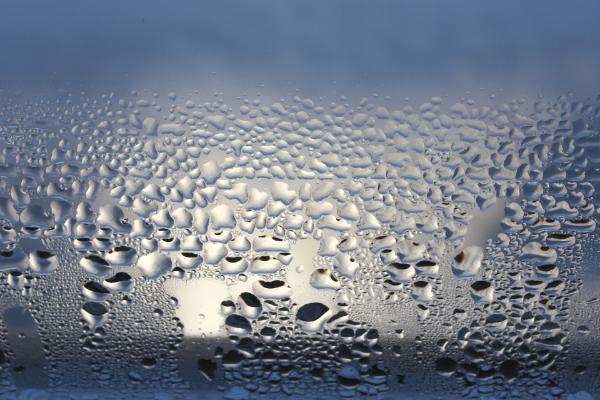 Condensation on glass