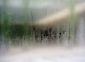 A fogged-up window